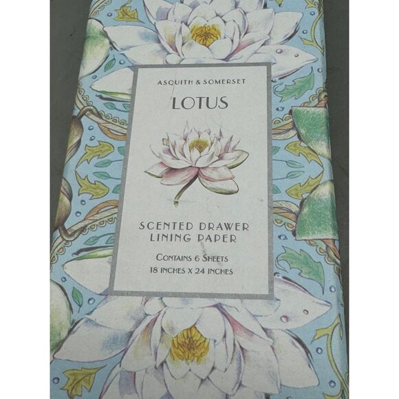 Asquith & Somerset Scented Drawer Lining 4 Paper sheets Lotus Design 18x24" READ - Picture 3 of 5